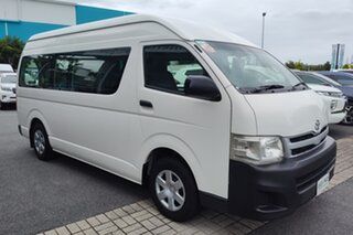 2011 Toyota HiAce TRH223R MY11 Commuter High Roof Super LWB White 4 speed Automatic Bus.