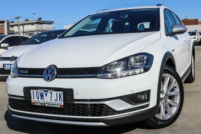 Used Volkswagen Golf 7.5 MY20 Alltrack DSG 4MOTION 132TSI Coburg North, 2019 Volkswagen Golf 7.5 MY20 Alltrack DSG 4MOTION 132TSI White 6 Speed Sports Automatic Dual Clutch