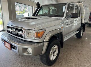 2020 Toyota Landcruiser VDJ79R GXL Double Cab Silver 5 Speed Manual Cab Chassis