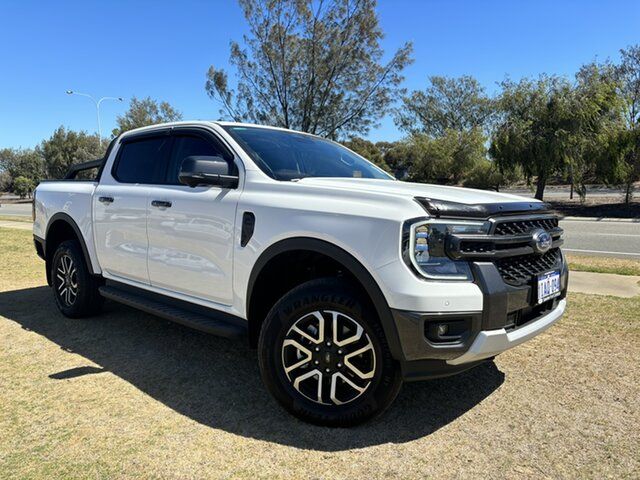 Demo Ford Ranger PY 2024.00MY Sport Clarkson, 2023 Ford Ranger PY 2024.00MY Sport Arctic White 10 Speed Sports Automatic Double Cab Pick Up