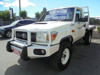 2011 Toyota Landcruiser VDJ79R MY10 Workmate White 5 Speed Manual Cab Chassis.