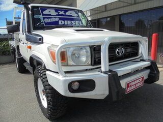 2011 Toyota Landcruiser VDJ79R MY10 Workmate White 5 Speed Manual Cab Chassis.