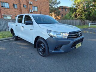 2017 Toyota Hilux TGN121R MY17 Workmate White 6 Speed Automatic Dual Cab Utility.
