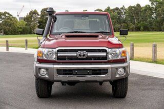 2022 Toyota Landcruiser Merlot Red Manual Dual Cab Chassis