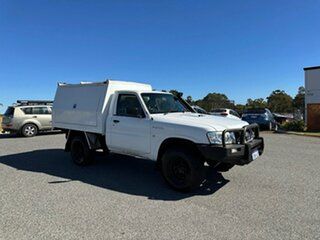 2010 Nissan Patrol GU MY08 DX (4x4) White 5 Speed Manual Coil Cab Chassis.