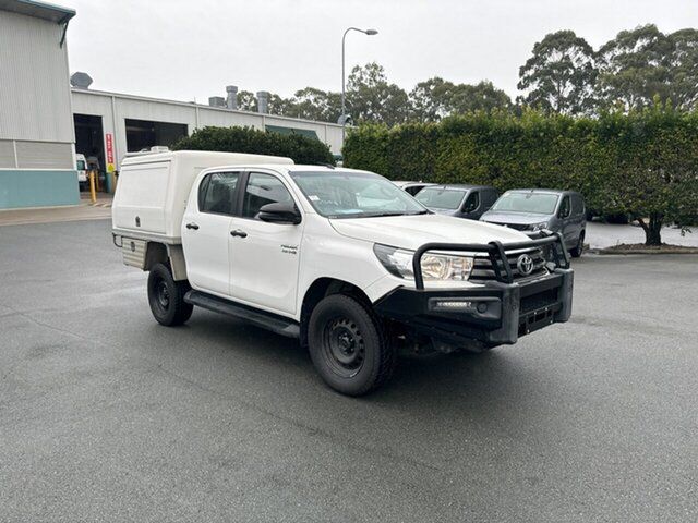 Used Toyota Hilux GUN126R SR Double Cab Acacia Ridge, 2017 Toyota Hilux GUN126R SR Double Cab White 6 speed Automatic Cab Chassis