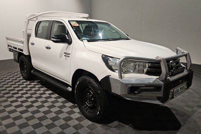 Used Toyota Hilux GUN126R SR Double Cab Acacia Ridge, 2017 Toyota Hilux GUN126R SR Double Cab White 6 speed Automatic Cab Chassis