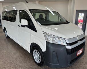2021 Toyota HiAce GDH322R Commuter High Roof Super LWB White 6 Speed Sports Automatic Bus.