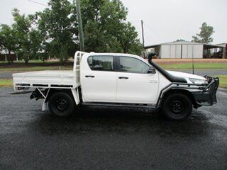 2021 Toyota Hilux GUN126R SR (4x4) Glacier White 6 Speed Automatic Double Cab Chassis.