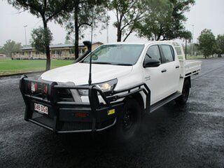2021 Toyota Hilux GUN126R SR (4x4) Glacier White 6 Speed Automatic Double Cab Chassis