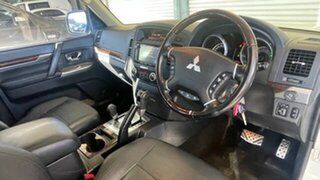 2014 Mitsubishi Pajero NW MY14 Exceed LWB (4x4) Pearl White 5 Speed Auto Sports Mode Wagon
