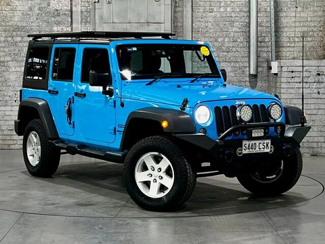 Used Jeep Wrangler JK MY17 Unlimited Sport Mile End South, 2017 Jeep Wrangler JK MY17 Unlimited Sport Blue 5 Speed Automatic Softtop