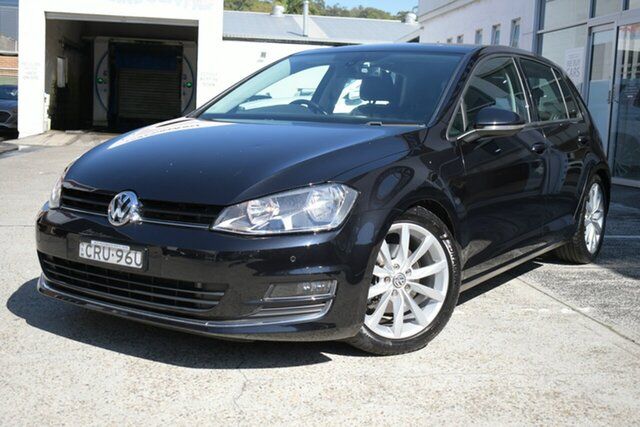 Used Volkswagen Golf VII MY14 103TSI DSG Highline Narrabeen, 2013 Volkswagen Golf VII MY14 103TSI DSG Highline Black 7 Speed Sports Automatic Dual Clutch