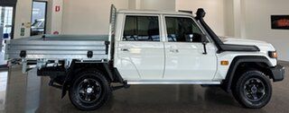 2024 Toyota Landcruiser Vdjl79R GXL Double Cab White 5 Speed Manual Cab Chassis.