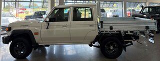 2024 Toyota Landcruiser Vdjl79R GXL Double Cab White 5 Speed Manual Cab Chassis