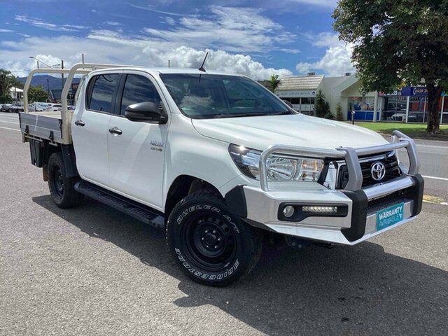 Used Toyota Hilux GUN126R SR Double Cab Bungalow, 2019 Toyota Hilux GUN126R SR Double Cab White 6 Speed Manual Cab Chassis