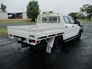 2021 Toyota Hilux GUN126R SR (4x4) Glacier White 6 Speed Automatic Double Cab Chassis.