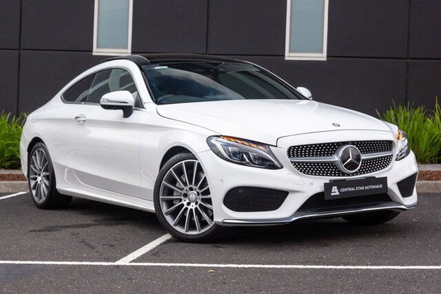 Used Mercedes-Benz C-Class C205 C300 7G-Tronic + Narre Warren, 2016 Mercedes-Benz C-Class C205 C300 7G-Tronic + Polar White 7 Speed Sports Automatic Coupe