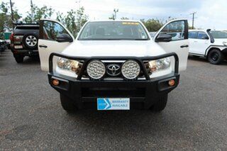 2017 Toyota Hilux GUN126R SR Double Cab White 6 Speed Sports Automatic Cab Chassis.