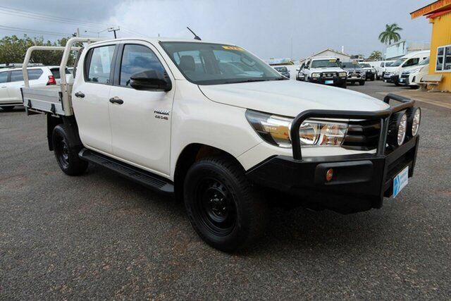 Used Toyota Hilux GUN126R SR Double Cab Winnellie, 2017 Toyota Hilux GUN126R SR Double Cab White 6 Speed Sports Automatic Cab Chassis