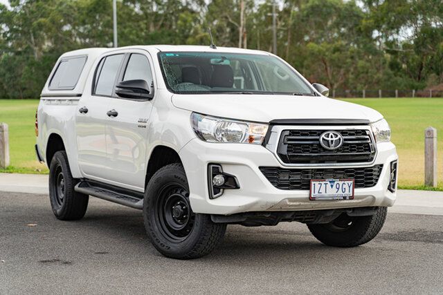 Pre-Owned Toyota Hilux 4x4 Oakleigh, 2019 Toyota Hilux 4x4 Glacier White Automatic Dual Cab