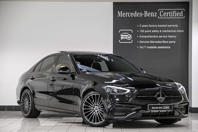 Certified Pre-Owned Mercedes-Benz C-Class W206 802MY C300 9G-Tronic Narre Warren, 2022 Mercedes-Benz C-Class W206 802MY C300 9G-Tronic Obsidian Black 9 Speed Sports Automatic Sedan