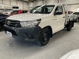 2018 Toyota Hilux TGN121R MY17 Workmate White 6 Speed Automatic Cab Chassis.