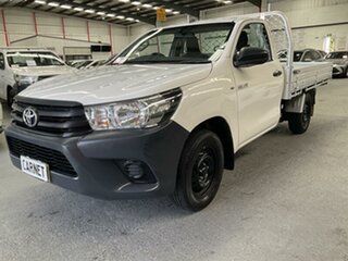 2017 Toyota Hilux TGN121R Workmate White 6 Speed Automatic Cab Chassis.