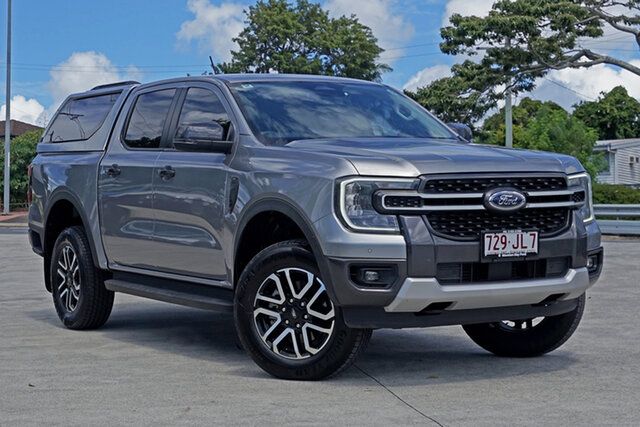 Used Ford Ranger PY 2022MY XLT Double Cab Capalaba, 2022 Ford Ranger PY 2022MY XLT Double Cab Aluminium 10 Speed Sports Automatic Double Cab Chassis