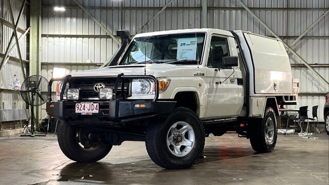 Used Toyota Landcruiser VDJ79R MY10 Workmate Rocklea, 2010 Toyota Landcruiser VDJ79R MY10 Workmate White 5 Speed Manual Cab Chassis