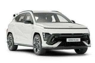 2024 Hyundai Kona SX2.V1 MY24 N Line 2WD Atlas White 1 Speed Constant Variable Wagon.