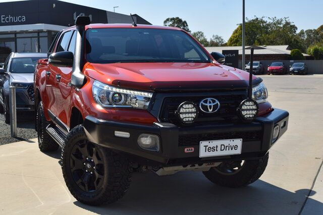 Used Toyota Hilux GUN126R Rogue Double Cab Echuca, 2018 Toyota Hilux GUN126R Rogue Double Cab Inferno 6 Speed Sports Automatic Utility