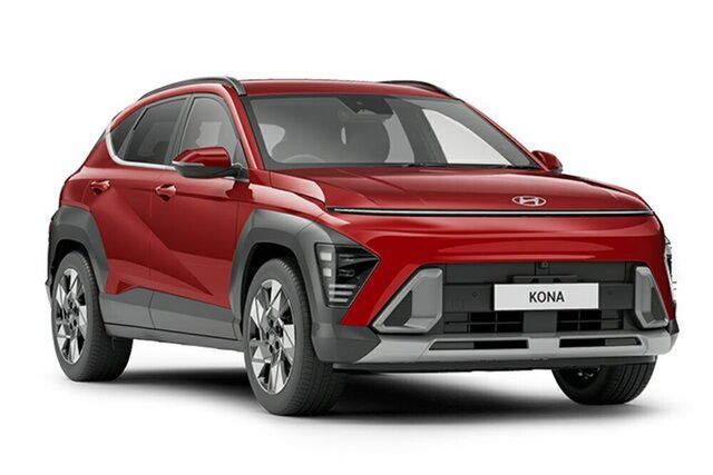 New Hyundai Kona SX2.V1 MY24 Premium 2WD Mount Gravatt, 2024 Hyundai Kona SX2.V1 MY24 Premium 2WD Ultimate Red 1 Speed Constant Variable Wagon
