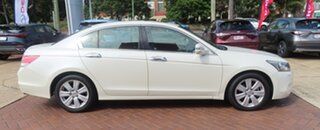 2008 Honda Accord 50 V6 Luxury White 5 Speed Automatic Sedan.