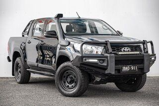 2019 Toyota Hilux GUN126R Rugged Double Cab Black 6 Speed Sports Automatic Utility.
