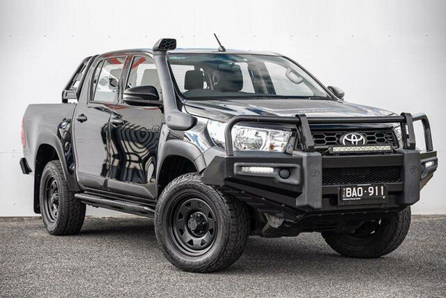 Pre-Owned Toyota Hilux GUN126R Rugged Double Cab Keysborough, 2019 Toyota Hilux GUN126R Rugged Double Cab Black 6 Speed Sports Automatic Utility