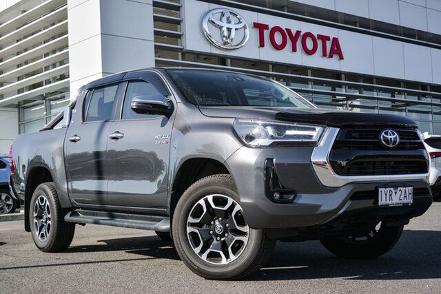 Pre-Owned Toyota Hilux GUN126R SR5 Double Cab South Morang, 2023 Toyota Hilux GUN126R SR5 Double Cab Graphite 6 Speed Sports Automatic Utility