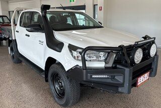 2020 Toyota Hilux GUN126R SR Double Cab White 6 Speed Sports Automatic Cab Chassis.