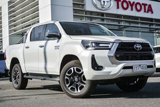 2023 Toyota Hilux GUN136R SR5 Double Cab 4x2 Hi-Rider Frosted White 6 Speed Sports Automatic Utility.