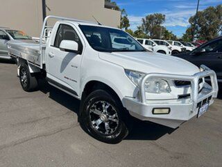 2013 Holden Colorado RG MY13 LX White 5 Speed Manual Cab Chassis.