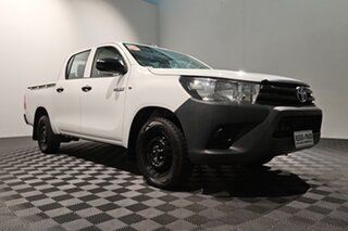 2019 Toyota Hilux GUN122R Workmate Double Cab 4x2 White 5 speed Manual Utility.
