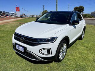 2023 Volkswagen T-ROC D11 MY24 110TSI Style Pure White/Black Roof 8 Speed Sports Automatic Wagon