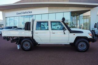 2021 Toyota Landcruiser VDJ79R Workmate Double Cab French Vanilla 5 Speed Manual Cab Chassis.