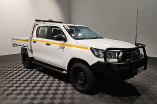 2021 Toyota Hilux GUN126R SR Double Cab White 6 speed Automatic Cab Chassis.