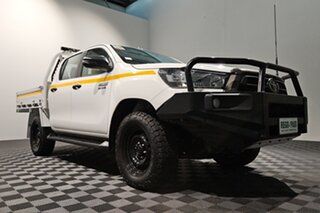 2021 Toyota Hilux GUN126R SR Double Cab White 6 speed Automatic Cab Chassis.