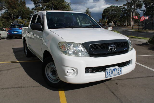 Used Toyota Hilux TGN16R MY09 Workmate 4x2 West Footscray, 2009 Toyota Hilux TGN16R MY09 Workmate 4x2 White 4 Speed Automatic Utility