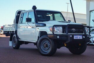 2021 Toyota Landcruiser VDJ79R Workmate Double Cab French Vanilla 5 Speed Manual Cab Chassis.