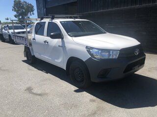 2018 Toyota Hilux TGN121R Workmate Double Cab 4x2 White 6 Speed Sports Automatic Utility.