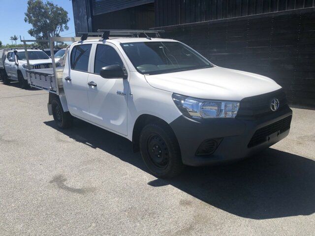 Used Toyota Hilux TGN121R Workmate Double Cab 4x2 Labrador, 2018 Toyota Hilux TGN121R Workmate Double Cab 4x2 White 6 Speed Sports Automatic Utility