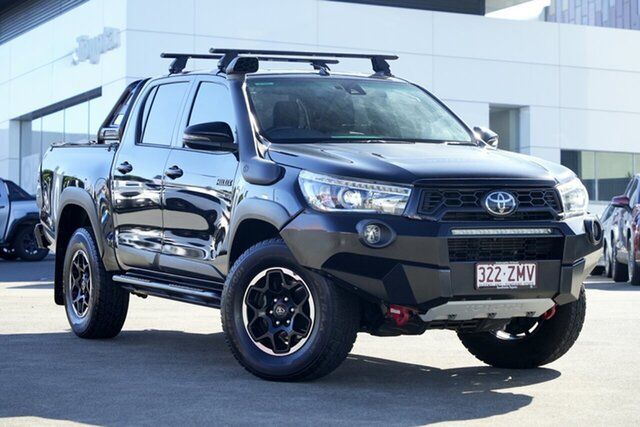 Pre-Owned Toyota Hilux GUN126R Rugged X Double Cab Woolloongabba, 2019 Toyota Hilux GUN126R Rugged X Double Cab Eclipse Black 6 Speed Sports Automatic Utility